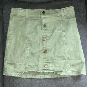 Green/Olive Jean Skirt